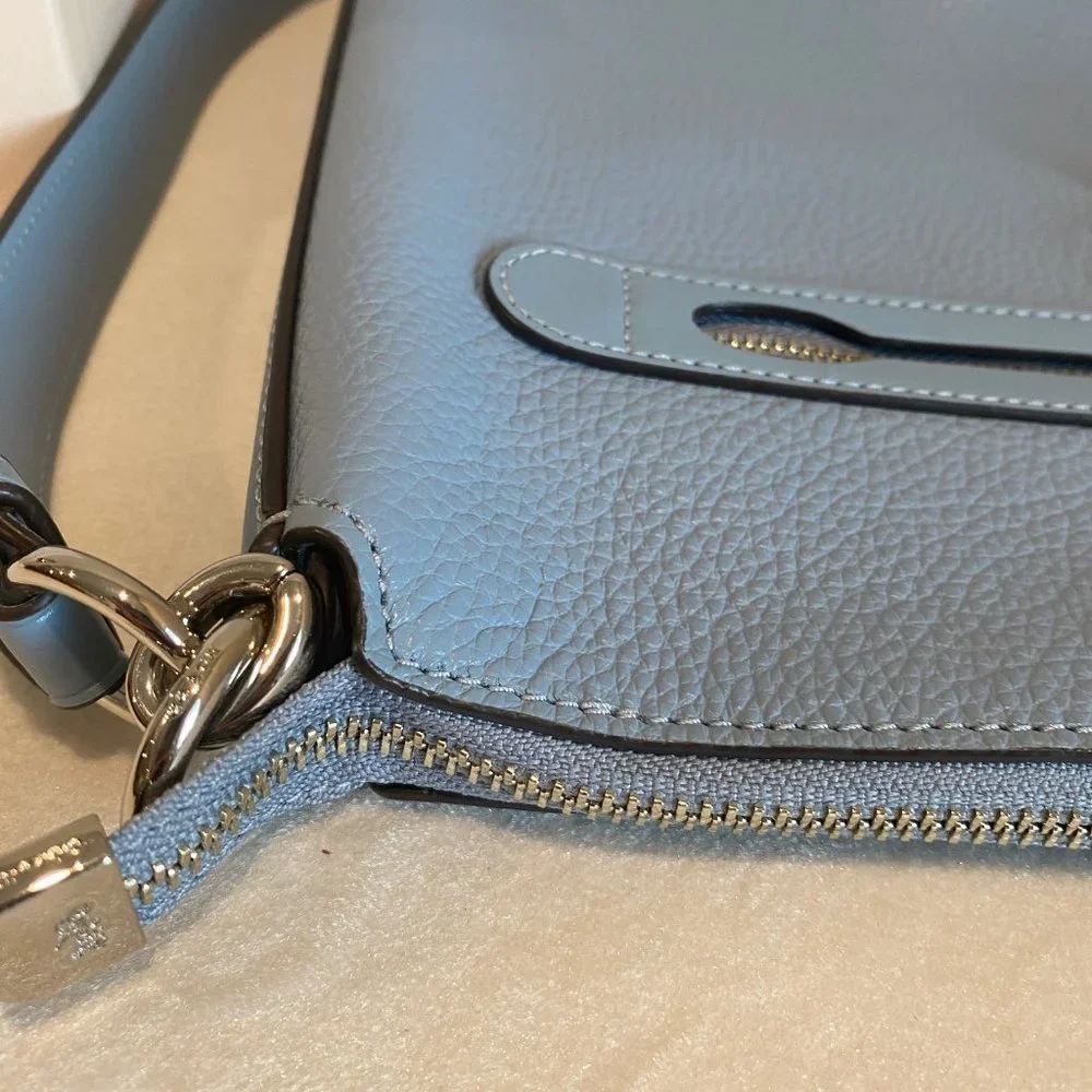 Coach Mae Crossbody Pebble Leather Bag - Cornflower Blue - Like New Condition - Picture 11 of 14